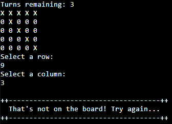 Out of range output