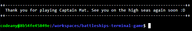 Game exit output